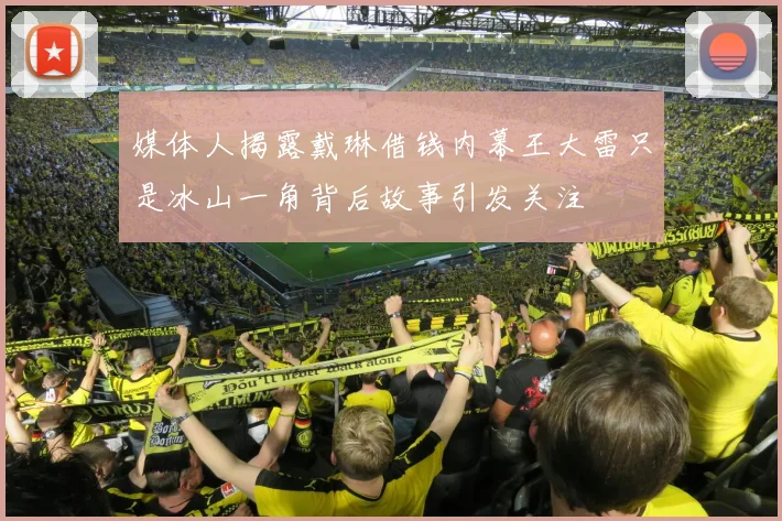 媒体人揭露戴琳借钱内幕王大雷只是冰山一角背后故事引发关注